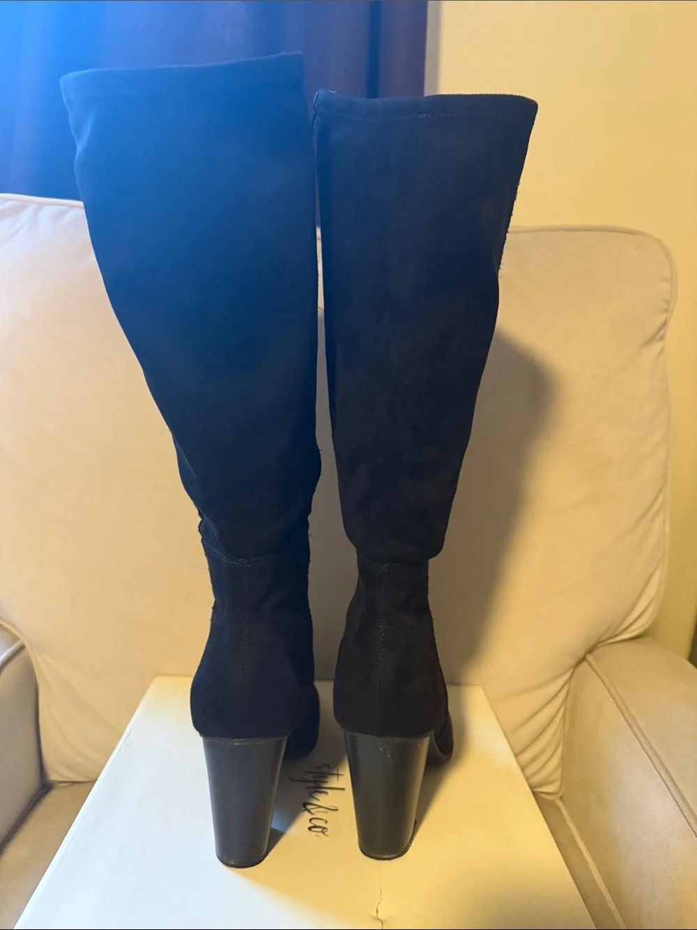 Style & Co. Black Over-the-Knee Suede Boots
